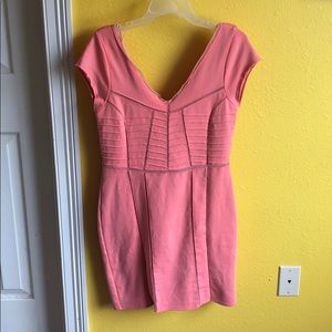Free People coral bodycon dress